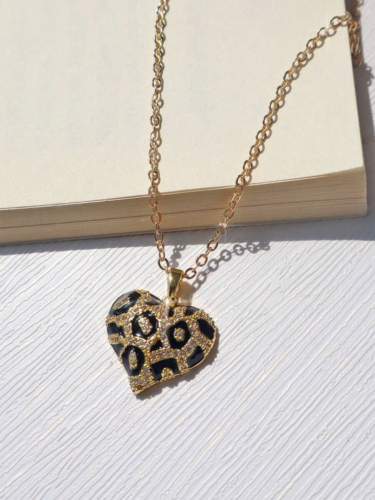 Elegant Leopard Women's Necklace Autumn/Winter 1 Piece, Copper Zirconia Leopard Necklace, Simple Gold Color Necklace, Love Necklace for Valentine's Day, Mother's Day, Mother's Day, Gift