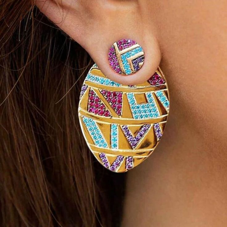 Unpainted Oval Mandala Earrings